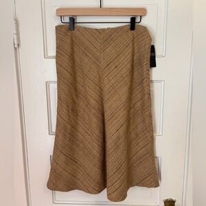Ralph Lauren Herringbone Linen-Blend Tweed Skirt